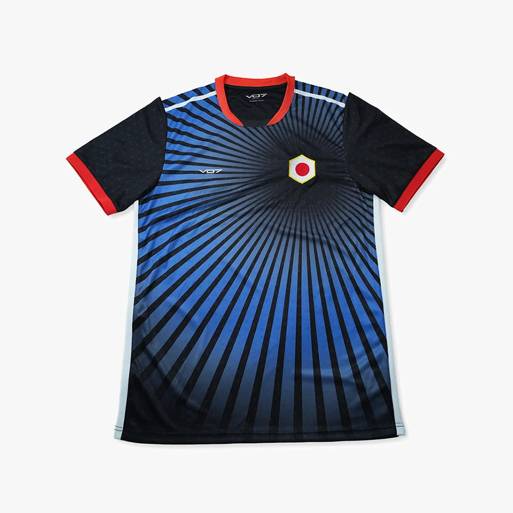 V 07 MAILLOT JAPON BLACK T-SHIRT NOIR 1