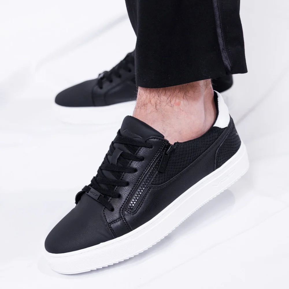 V 07 ROMA SNAKE BLACK SNEAKERS ELÉGANCE NOIR 2