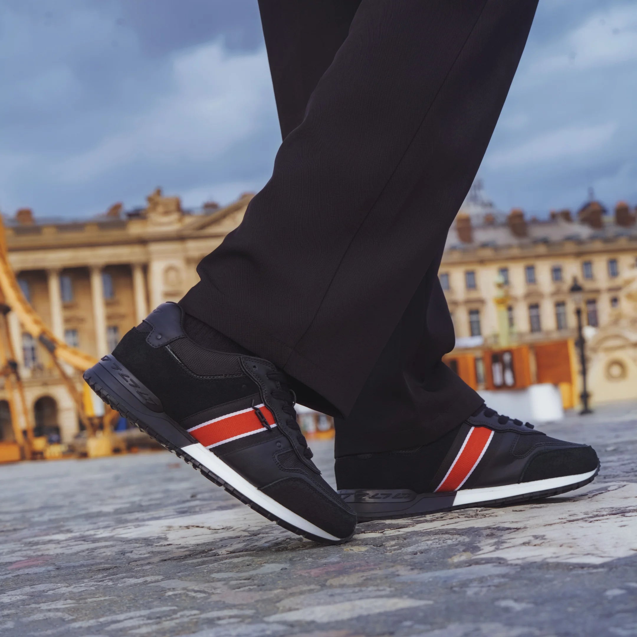 V 07 MILAN FLAG BLACK + YACHT 10 NW OFFERTE SNEAKERS ELÉGANCE NOIR 4