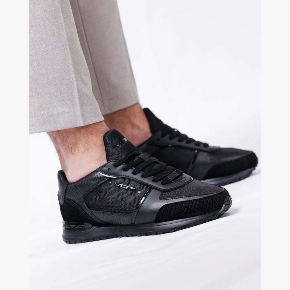 V 07 MILAN SQUARE DARK SNEAKERS ELÉGANCE NOIR 2